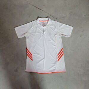 Adidas White/Red sports polo